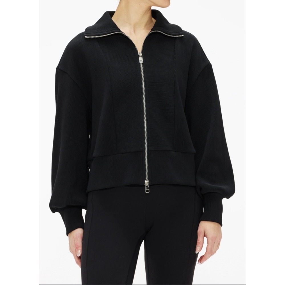 Varley Gibbs Zip Through Sweatshirt Jacket Black Size XS